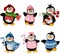 Bucilla Felt Ornaments Applique Kit Set Of 6-Winter Land Penguins